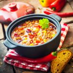 duo recipes with chili in pot