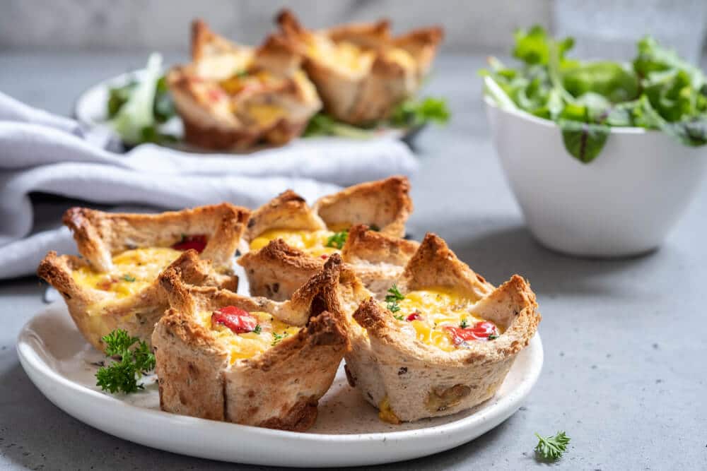 paula deen egg salad toast cups