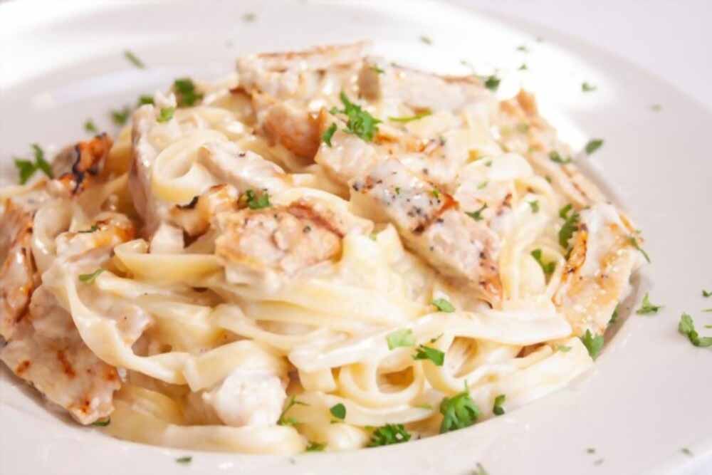 Asiago Tortelloni Alfredo with Grilled Chicken