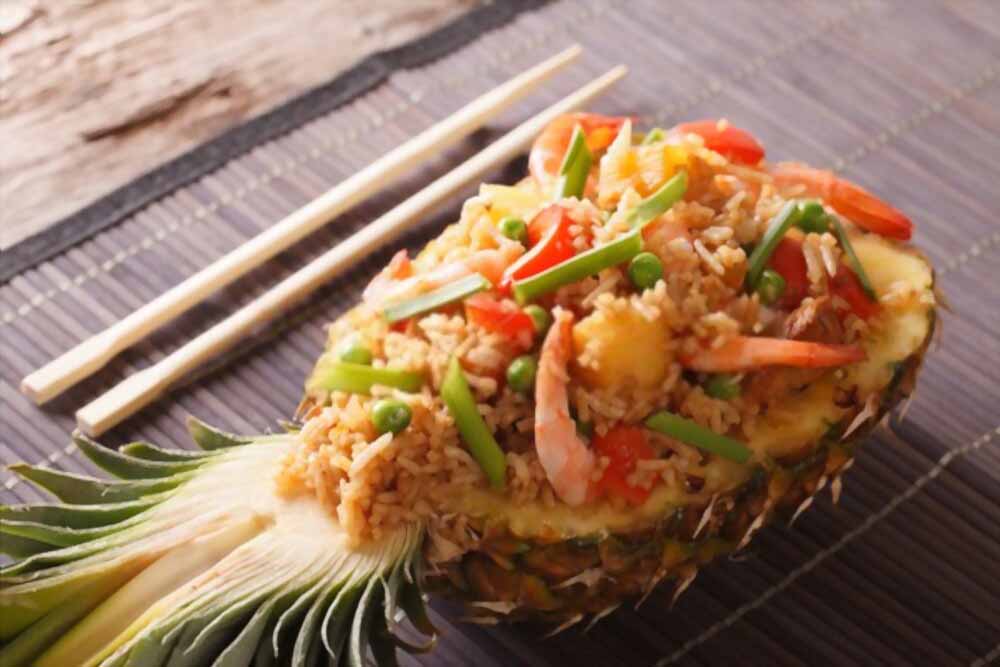 Jerk Chicken and Shrimp Pineapple Bowl Recipe