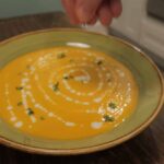 Carrot and Butternut Squash Soup with Coconut Milk